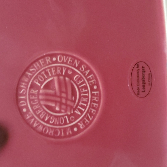 Longaberger Pottery Woven Traditions Appetizer Tray 12.5 x 6.5 - Picture 6 of 7